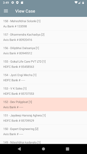 Android application Advocase screenshort
