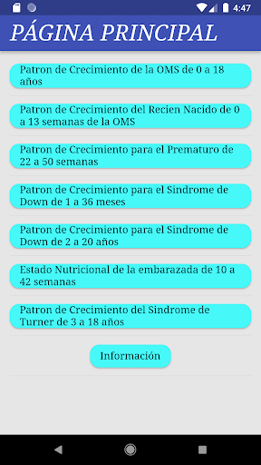 Android application Crecer Pro screenshort