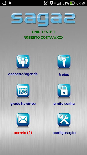 Android application Sagas Aluno screenshort