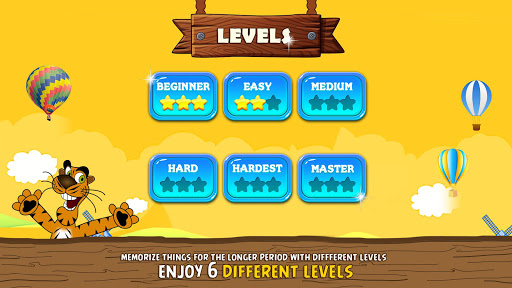 Balloons Pairs Matching Cards for Brain