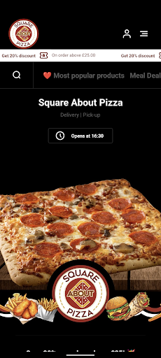 Android application Square About Pizza screenshort