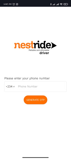 Android application NESTRIDE DRIVER screenshort