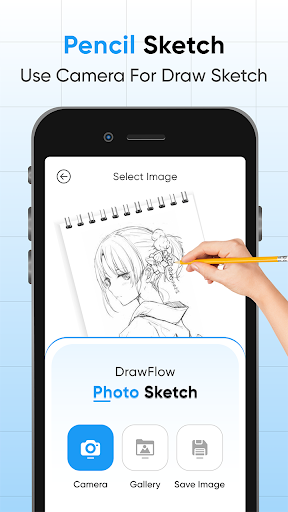 Android application DrawFlow - Pencil Photo Sketch screenshort