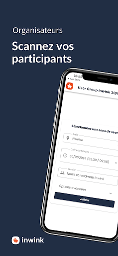 Android application inwink OnSite Scan screenshort