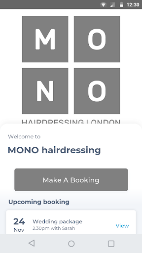 Android application MONO hairdressing screenshort