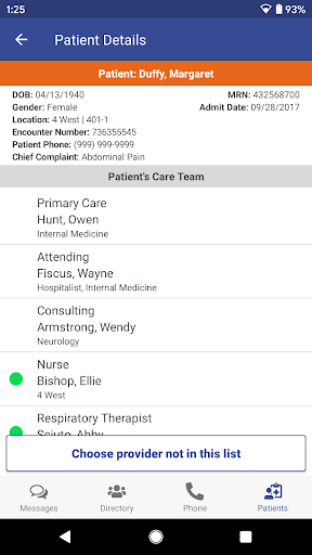 PerfectServe Care Team Screen 3