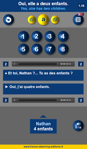 Android application Learn French - A1 / Module 1 screenshort