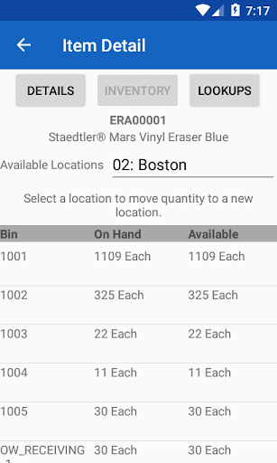 OzLink™ Mobile Warehouse Screen 3
