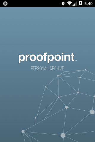 Android application Proofpoint Mobile Archive screenshort