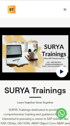 Android application SURYATrainings screenshort