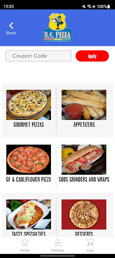 Screenshot of B.C. Pizza – Order Now!