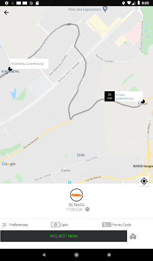 Android application AA24 Customer App für Taxi- screenshort