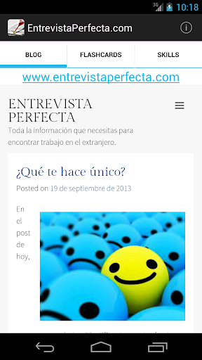 Android application Entrevista Perfecta screenshort