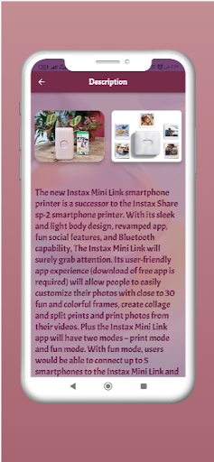 Fujifilm Instax MiniLnk guide Screen 3