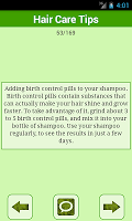 screenshot of Hair Care Tips Guide