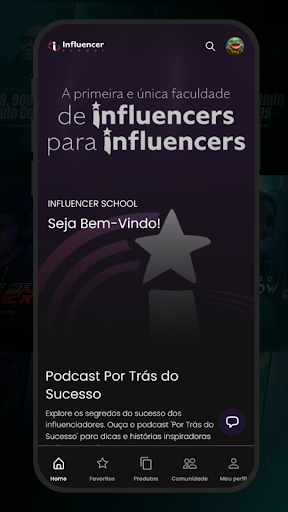 Android application Influencer School screenshort