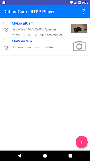 Android application DafangCam - RTSP Player screenshort