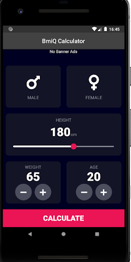 Android application BmiQ Calculator screenshort