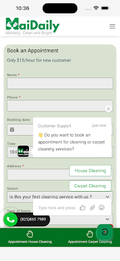 MaiDaily Cleaning Services Screenshot 1 - AppWisp.com