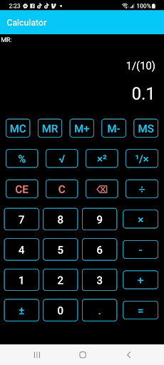 Calculator with Memory Screenshot