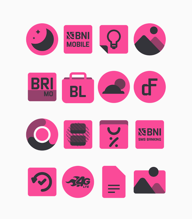 Varwil Pink - Icon Pack - 58 - (Android)