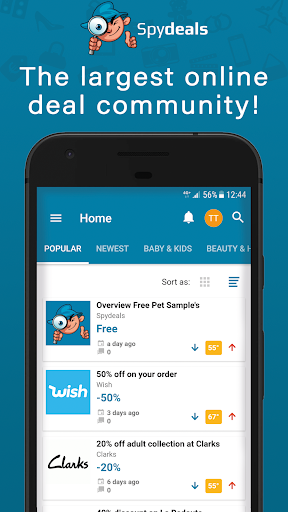 Android application SpyDeals.co.uk screenshort