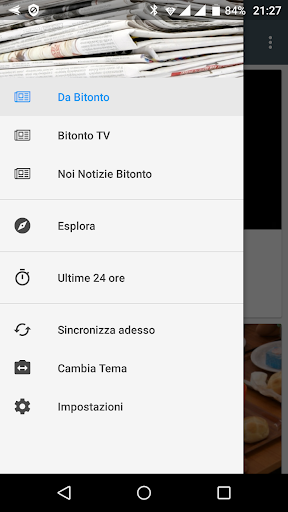 Android application Bitonto notizie locali screenshort