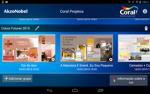 Android application Coral Projetos screenshort