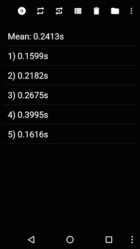 Mobile Science - ReactionTime Screen 2