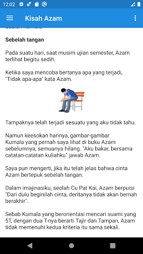 Android application Kisah Azam screenshort