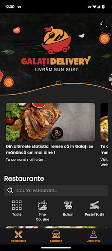 Android application Galați Delivery screenshort