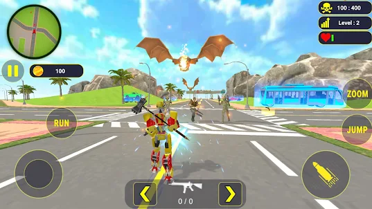 Stunt Car-Robot Transform Game