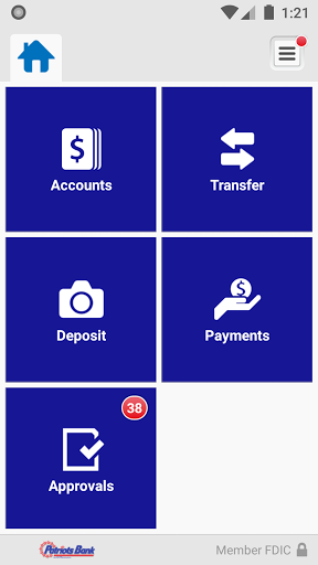 Patriots Bank Business Screen 3