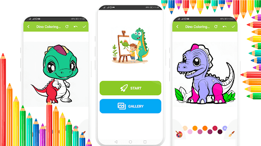 Dino Coloring Pages and Book