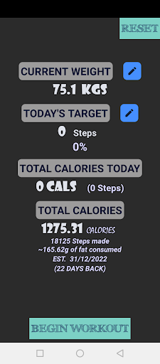 CardioStepper Screen 2