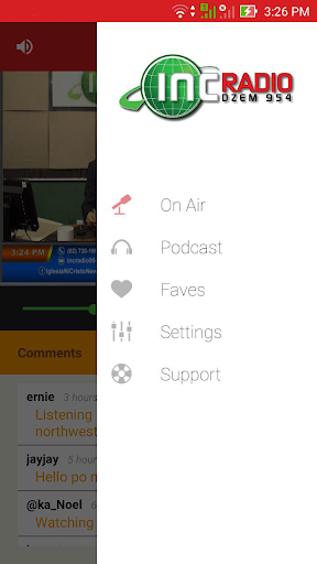 Android application INCRadio Live Streaming screenshort