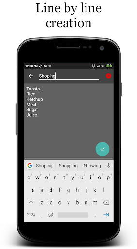 Just lists for everything Screen 2