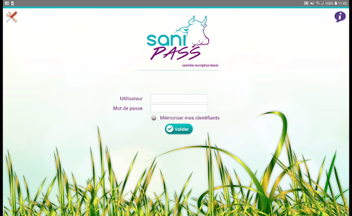 Android application SaniPass screenshort