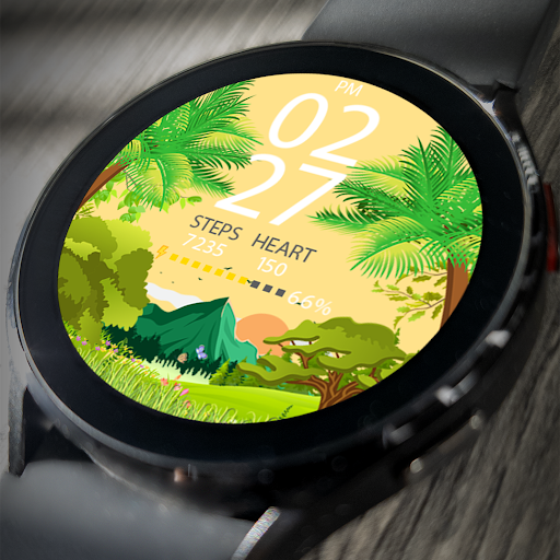 Android application Key053 Nature Watch Face screenshort