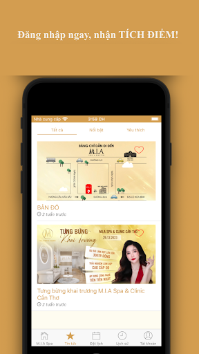 Android application M.I.A Spa & Clinic screenshort