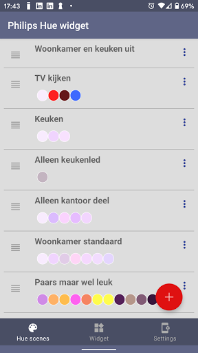 Hue widget Screen 2