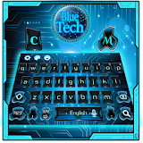 blue circuit keyboard future icon