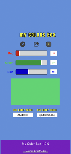 Android application My Colors Box screenshort