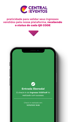 Android application Central dos Eventos Produtor screenshort