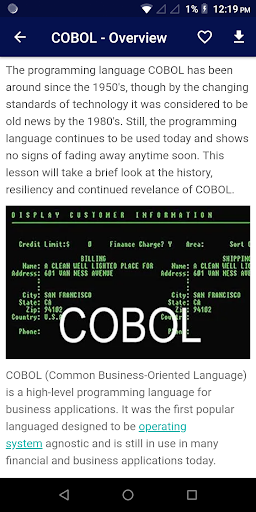Learn - COBOL Pro Screen 2