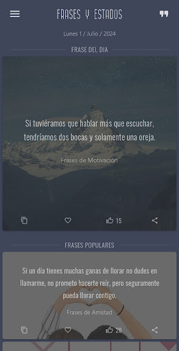 Frases y Estados Screen 2