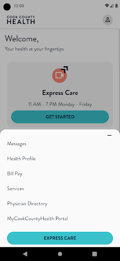 Cook County Health ExpressCare Screen 2