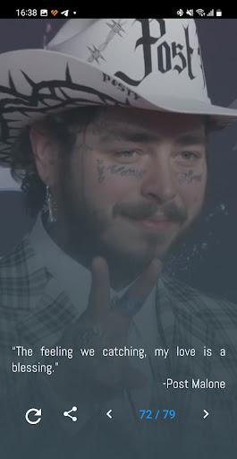 Post Malone Quotes and Lyrics Screen 3