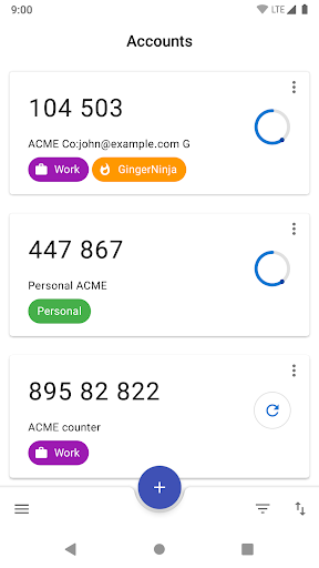 Android application NinjAuth screenshort