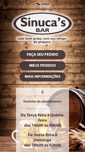 Android application Sinuca´s Bar screenshort